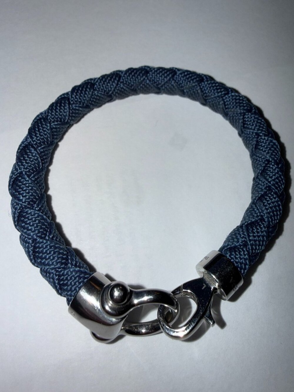 OMEGA Aqua Sailing Bracelet, Blue Braided Nylon and Stainless Steel